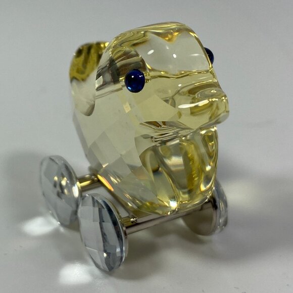 RARE Swarovski Crystal Lucy The Duck Rolling On Wheels Yellow #657107 Retired - Picture 3 of 10